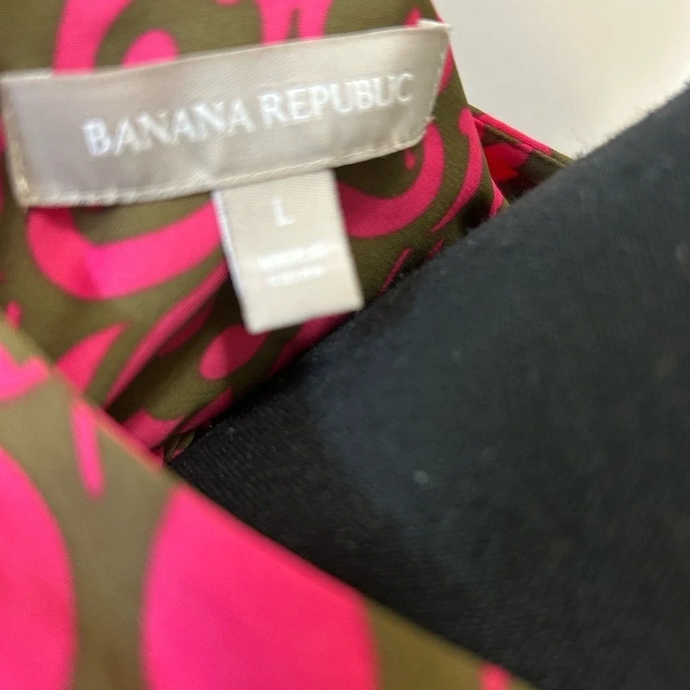 Banana Republic Pink and Brown‎ Blouse with Yellow Accents - Picture 4 of 4
